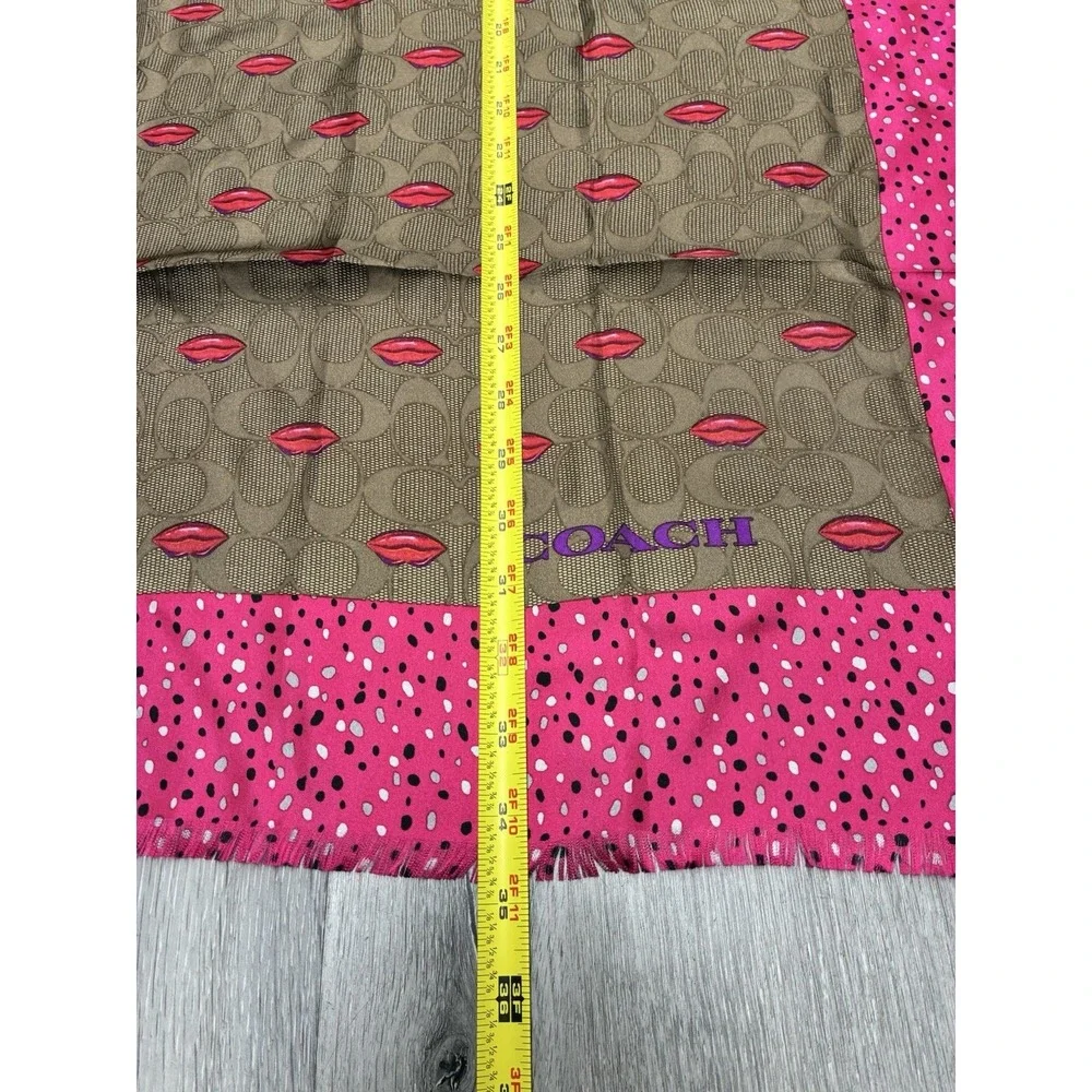 Coach x Tom Wesselmann Kiss Lip Print CC Monogram Silk Scarf